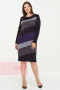 Платье женское 2294 Фемина (Мокрый асфальт/графит/стальной/фиолетовый)