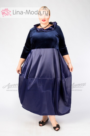 Платье "Артесса" PP20511DBL00 (Темно-синий)